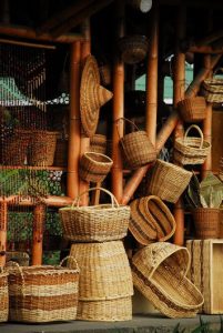 Handcrafted gifts displayed at a Delhi craft market