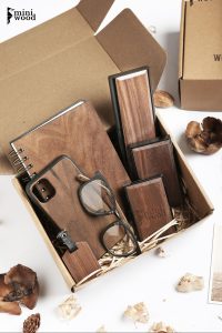 Premium handmade wooden gift box with intricate carvings and polished finish.